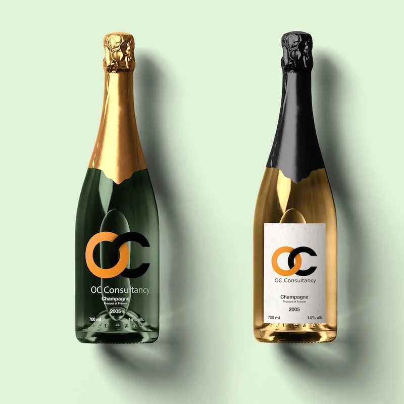 Champagne personnalisé d'entreprise