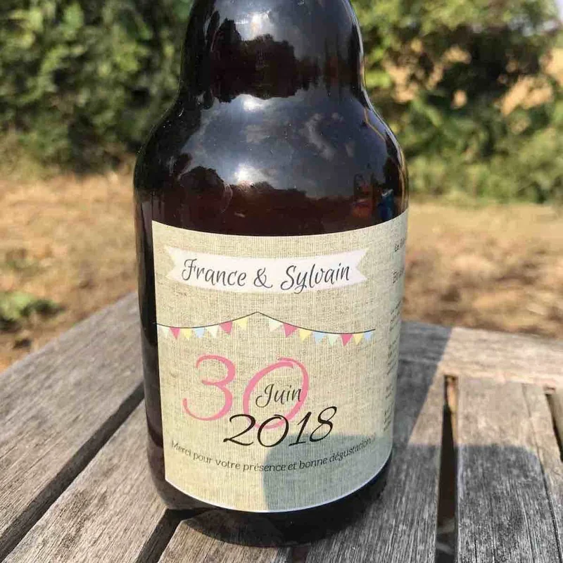 La bière personnalisée de mariage