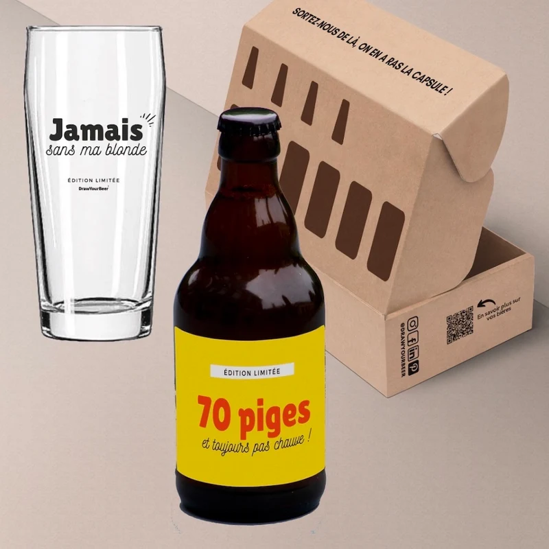 Coffret Anniversaire 5 bières et 1 verre