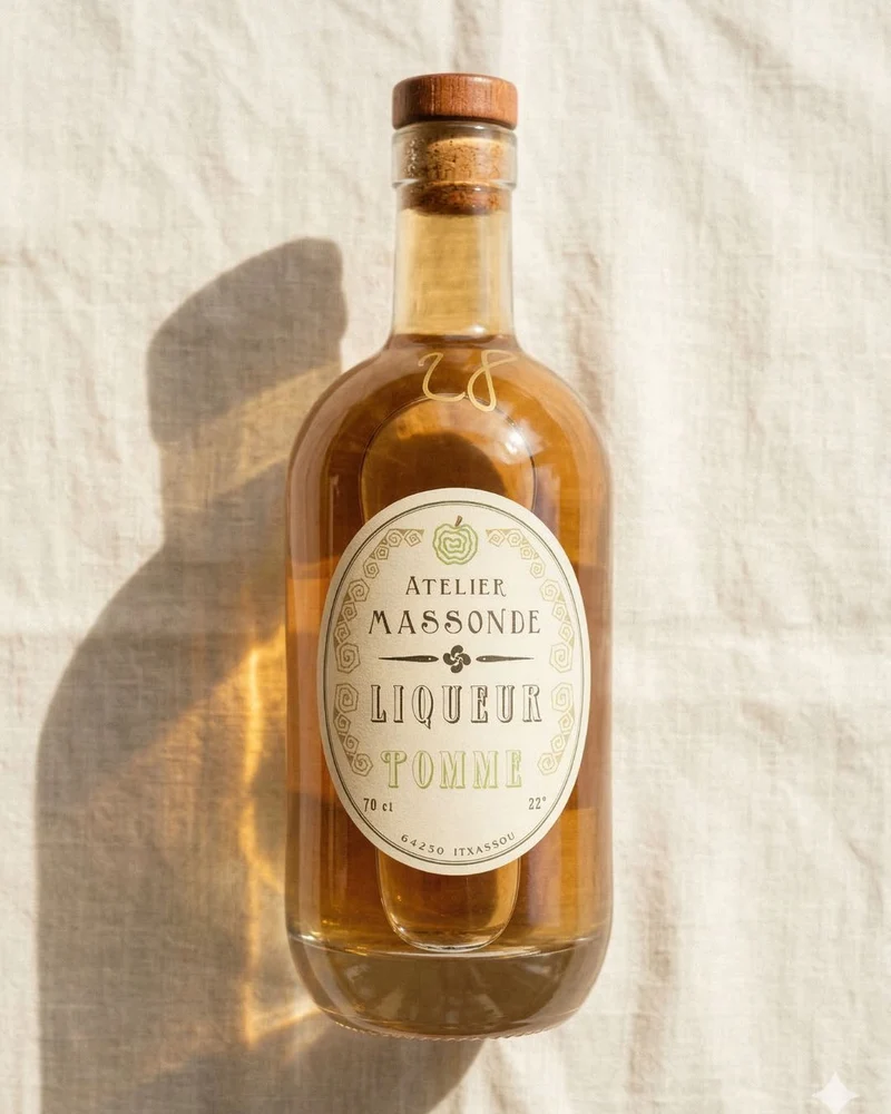 Liqueur de Pomme — Atelier Massonde | Liqueur artisanale basque 70 cl, 18°