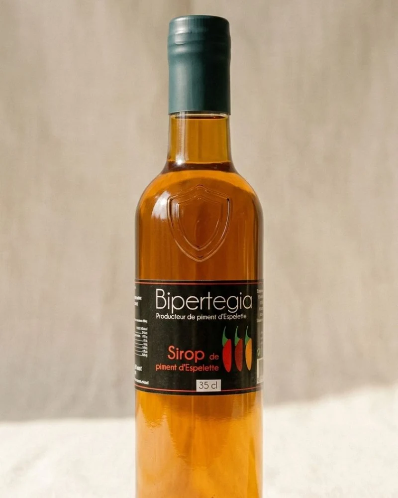 Sirop de piment d’Espelette AOP Bipertegia 35 cl – condiment sucré-pimenté polyvalent