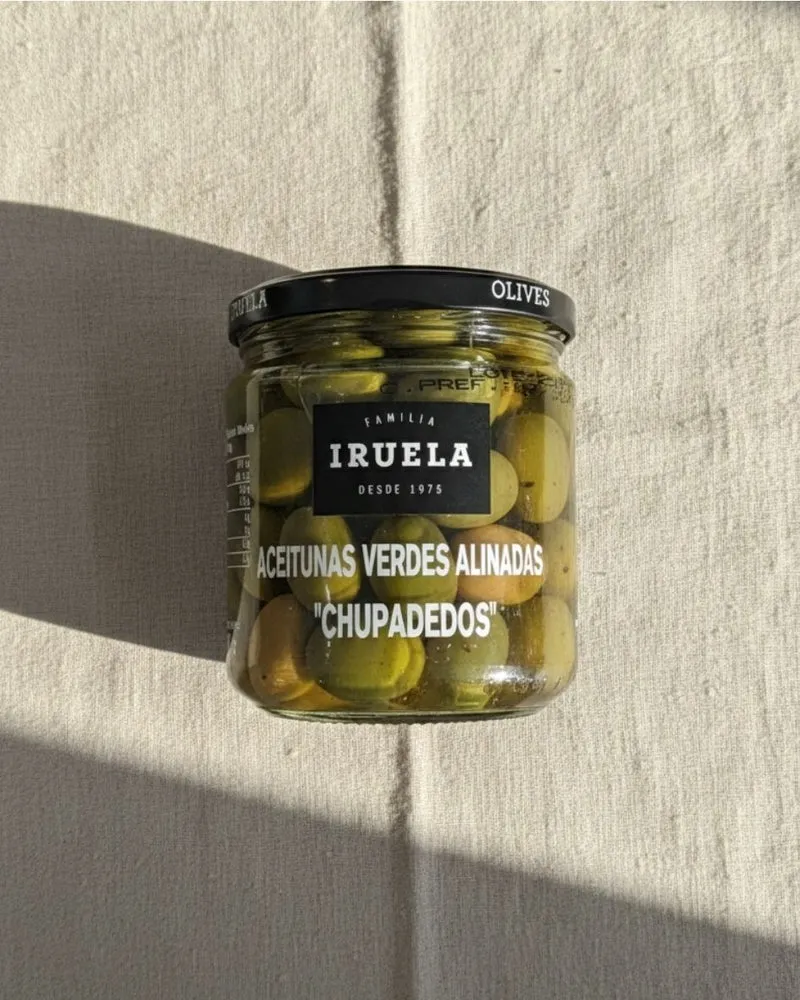 Olives Iruela Verdes Aliñadas Chupadedos – olives vertes marinées espagnoles