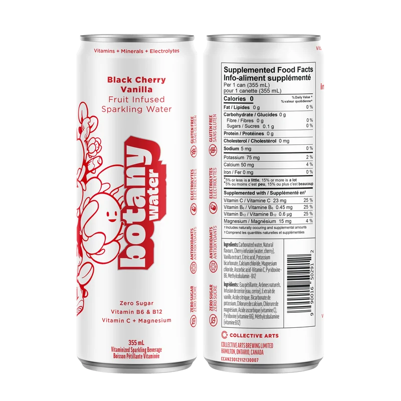 Botany Water: Black Cherry & Vanilla Fruit