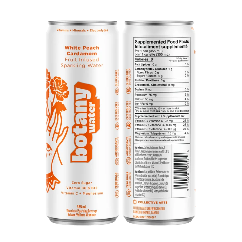 Botany Water: White Peach & Cardamom