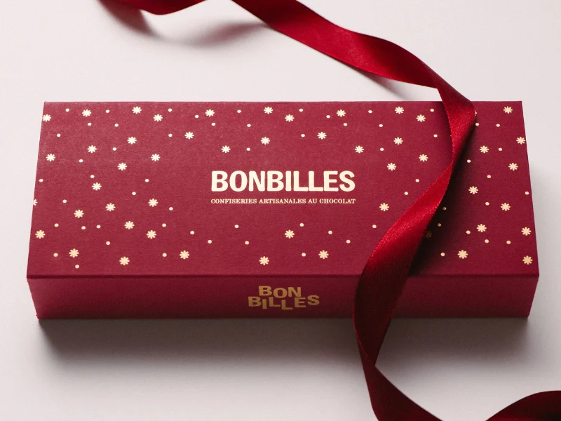 2 Coffrets de chocolats "BONBILLES" – Édition de Noël – 420 g