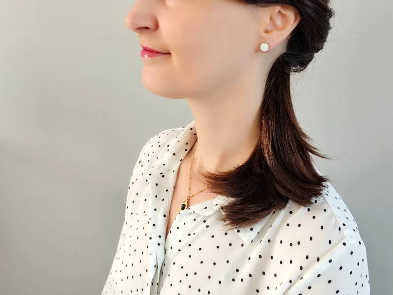 Duo boucles d'oreilles en nacre et agate