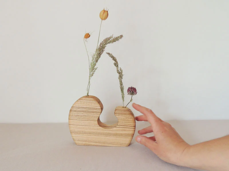 Soliflore en bois