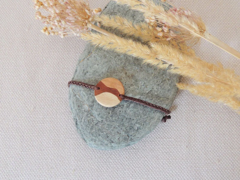 Bracelet Camille en marqueterie bois