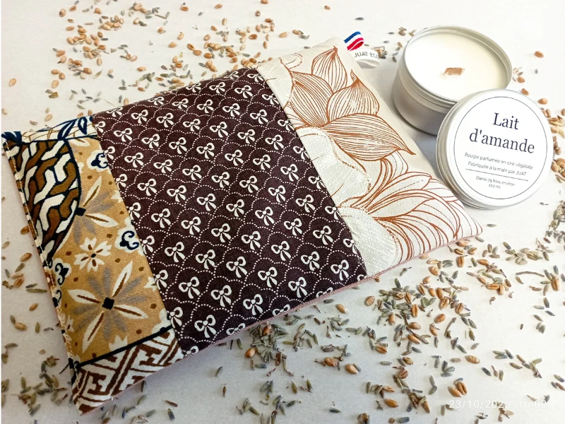 Duo bouillotte au noyaux de cerise et bougie végétale