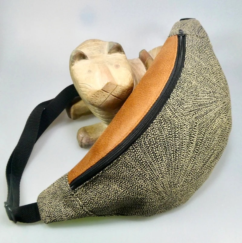 1 sac banane en tissus jacquard ou coton