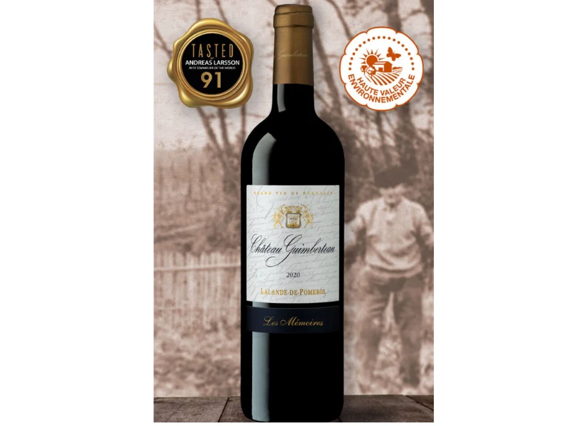 1 Bouteille de Château Guimberteau 2021 + 1 bouteille de Château Guimberteau « Les Mémoires » 2020