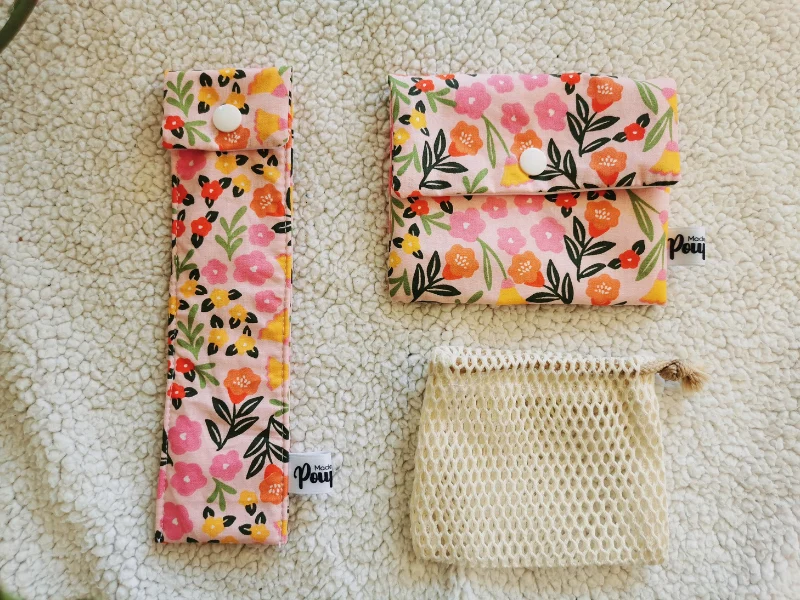 Pochette à savon, pochette à brosse à dents et sauve savon