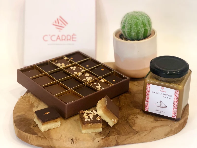 Coffret 16 Shortbread Découverte + 1 pot de caramel