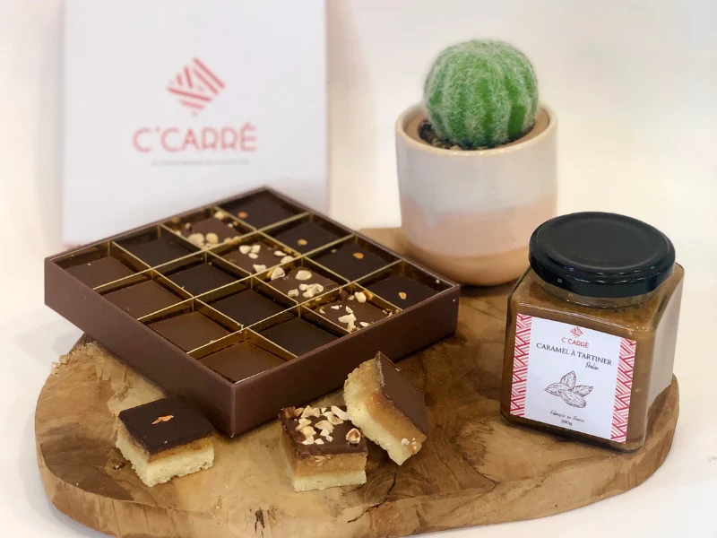 Coffret 16 Shortbread Découverte + 1 pot de caramel