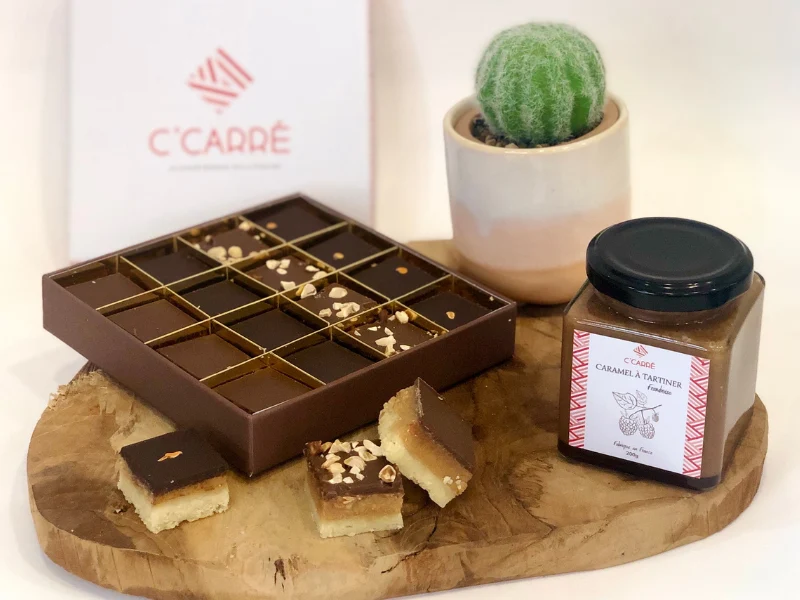 Coffret 16 Shortbread Découverte + 1 pot de caramel