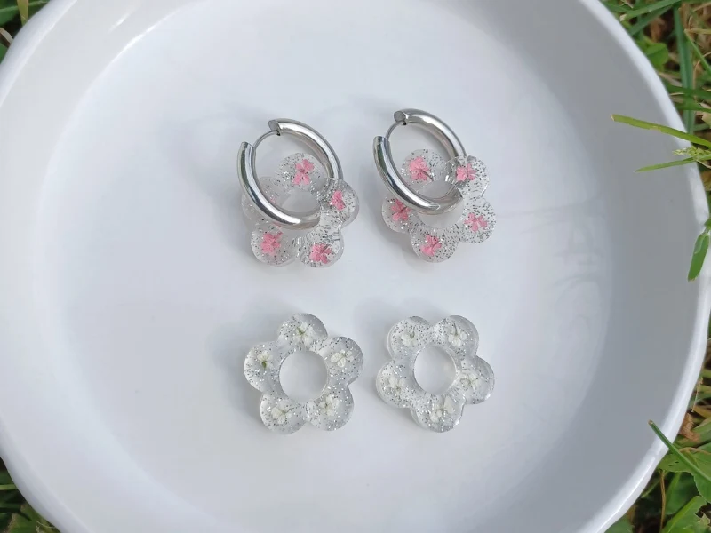 Créoles florales et sa paire d'interchangeables
