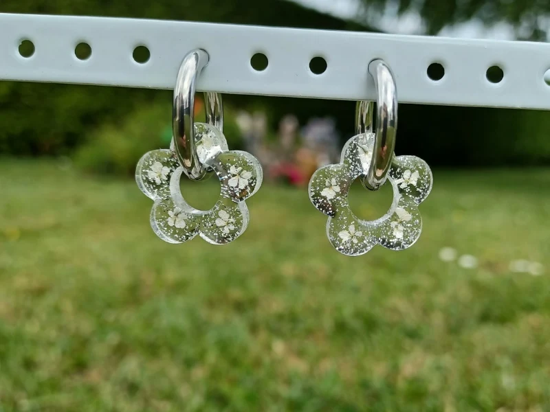 1 Paire de Créoles Florales