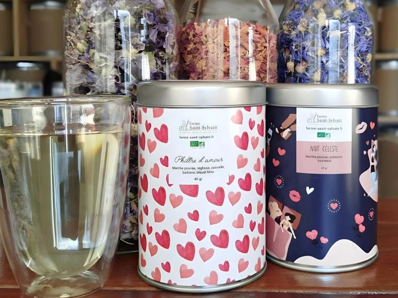 Coffret de 2 tisanes composées bio de 40g "Infusions d’Amour"