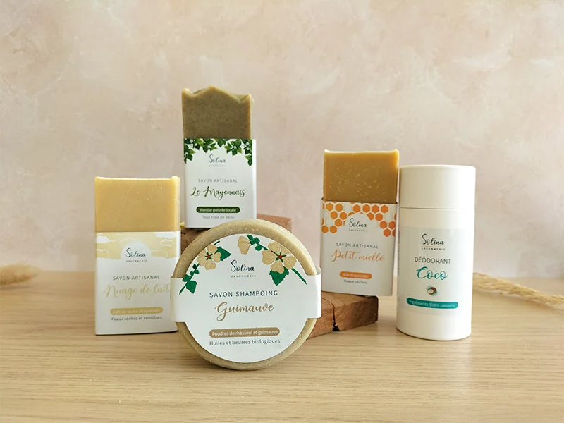 Coffret 3 savons, 1 shampoing & 1 déodorant