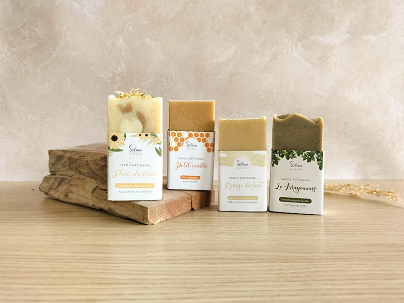 Coffret de 4 savons 100g non parfumés