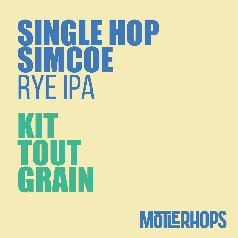 RYE IPA SIMCOE - KIT BIÈRE TOUT-GRAIN