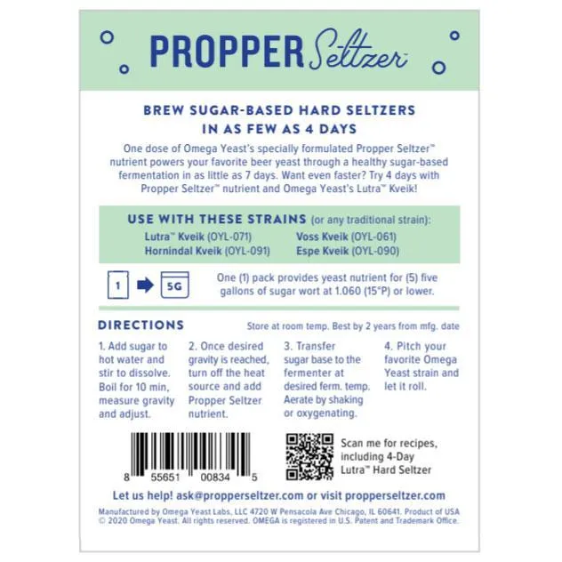 PROPPER SELTZER™ NUTRIMENT DE LEVURE POUR HARD SELTZER