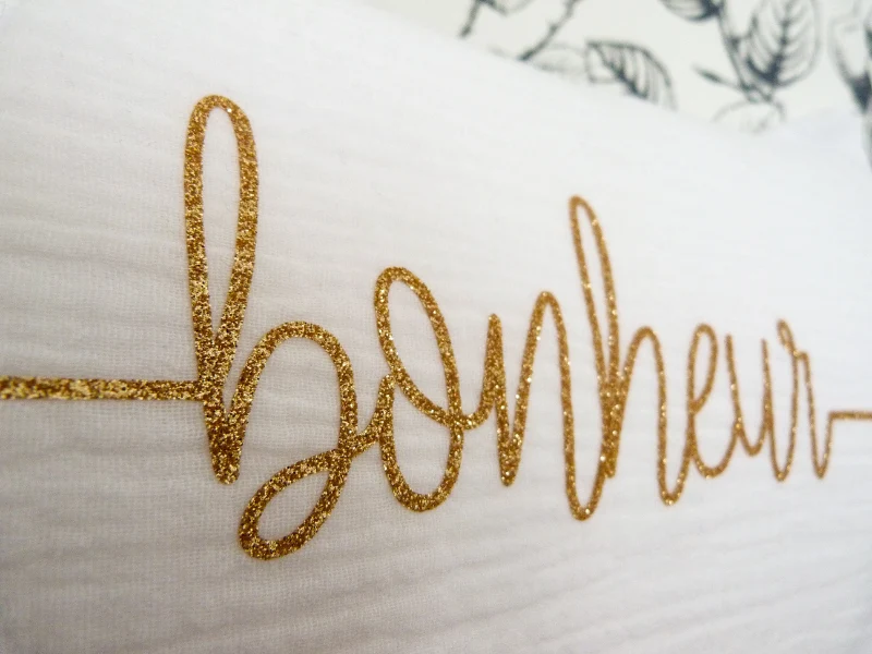 Housse de coussin Bonheur