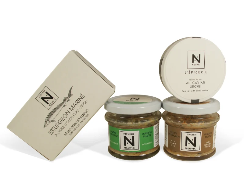 Coffret Domaine Neuvic Produits de la Mer : Rillettes, Esturgeon et Sel de Caviar