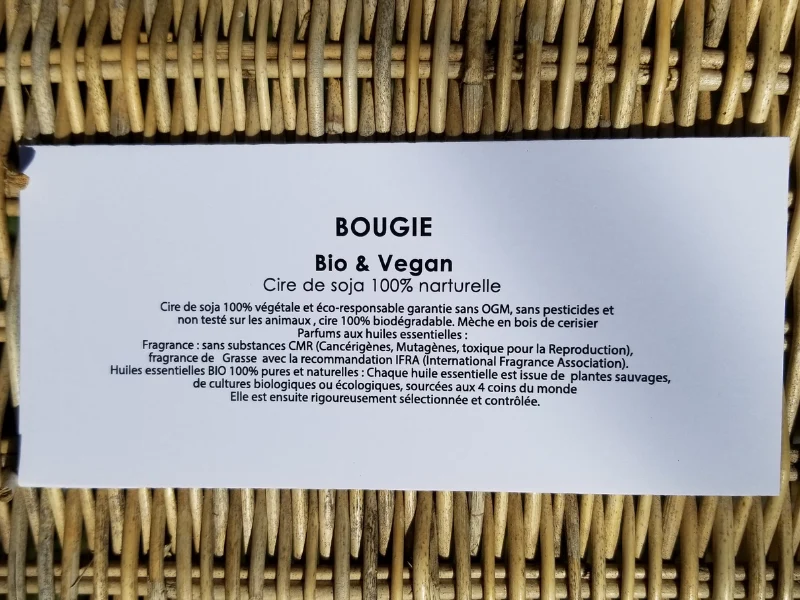 Bonbonnière bougie 100% naturelle