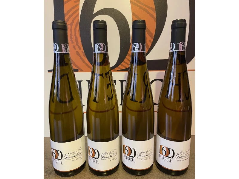 Coffret vin d'Alsace 4 bouteilles blanc AOC Gewurztraminer, Riesling