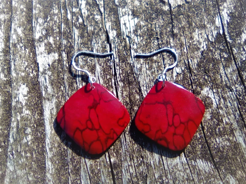 Boucles d'oreilles en bois