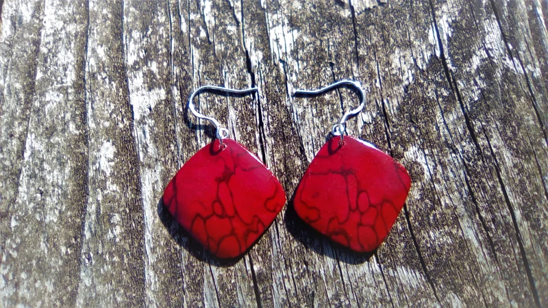 Boucles d'oreilles en bois