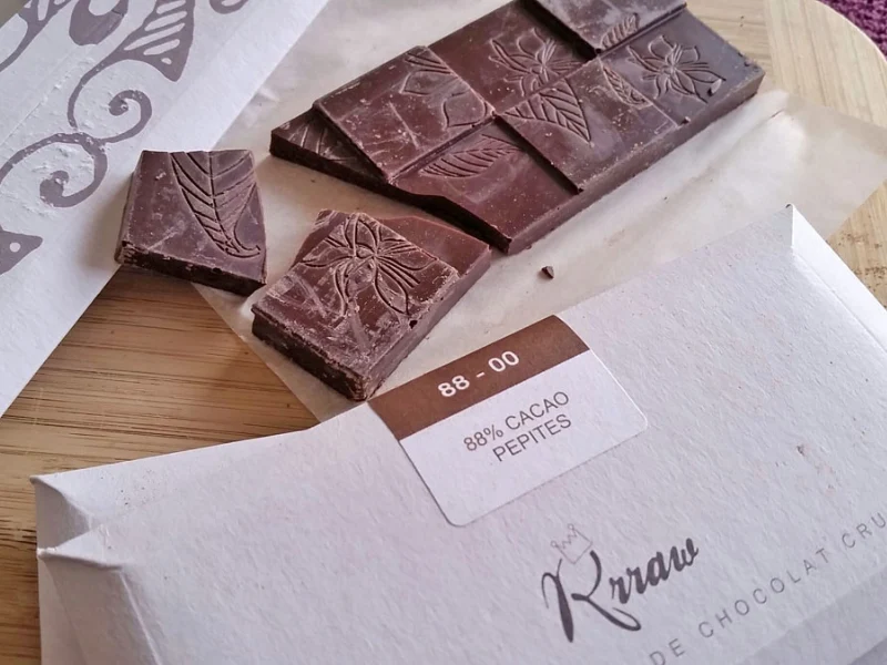 Truffes parfumées et Tablettes de Cacao Cru