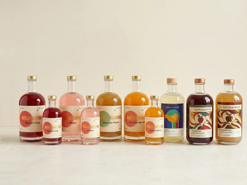 Grande bouteille de cocktail 50cl et 4 petites (20cl)