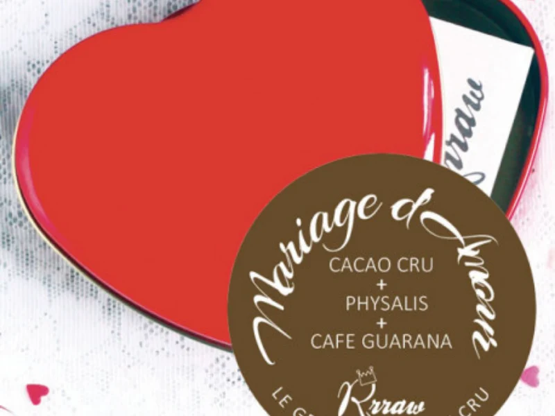 Le Coffret Cœur D'amour x Nuit blanche - Truffes et Fèves de Cacao cru