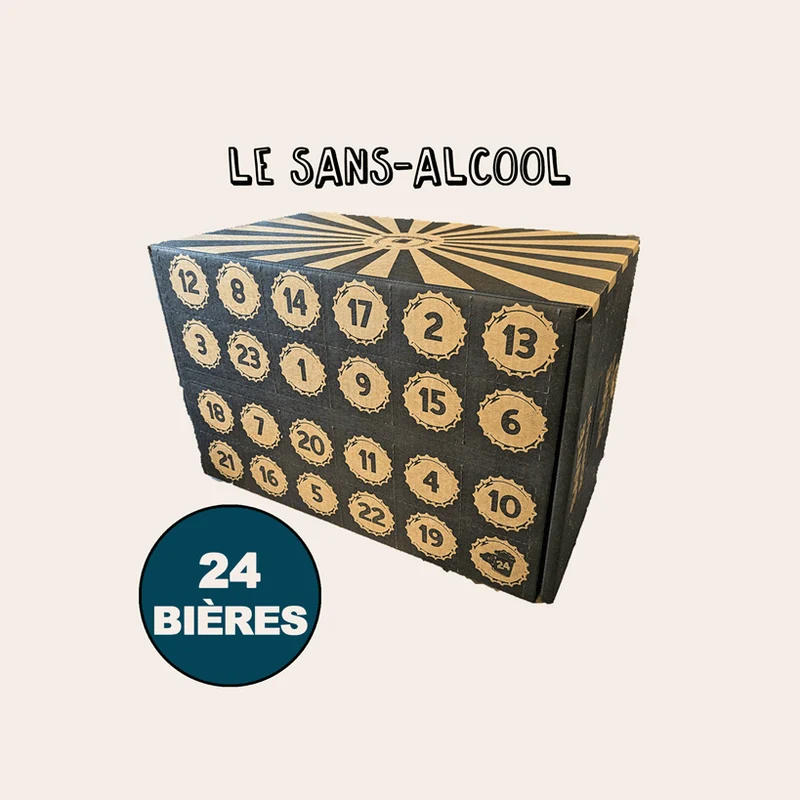 Calendrier "Le Sans Alcool" - Calendrier de l'Avent de 24 Bières Sans-alcool - Livraison mi-Novembre