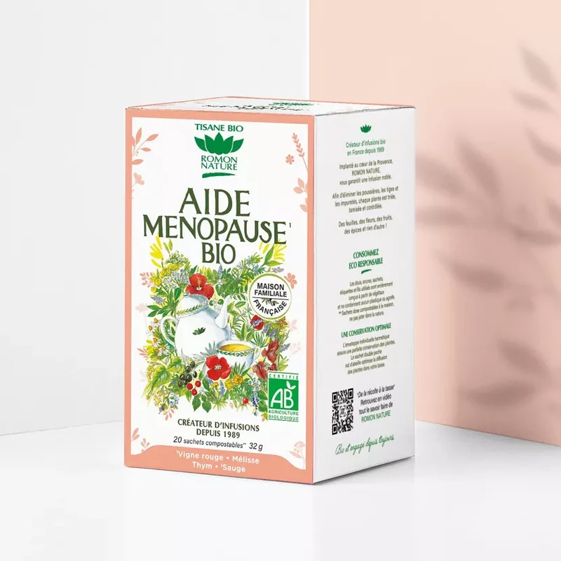 Tisane bio aide à la ménopause