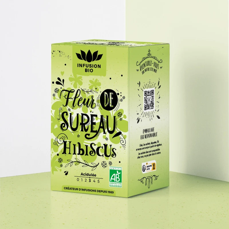 Infusion fleur de sureau et hibiscus bio