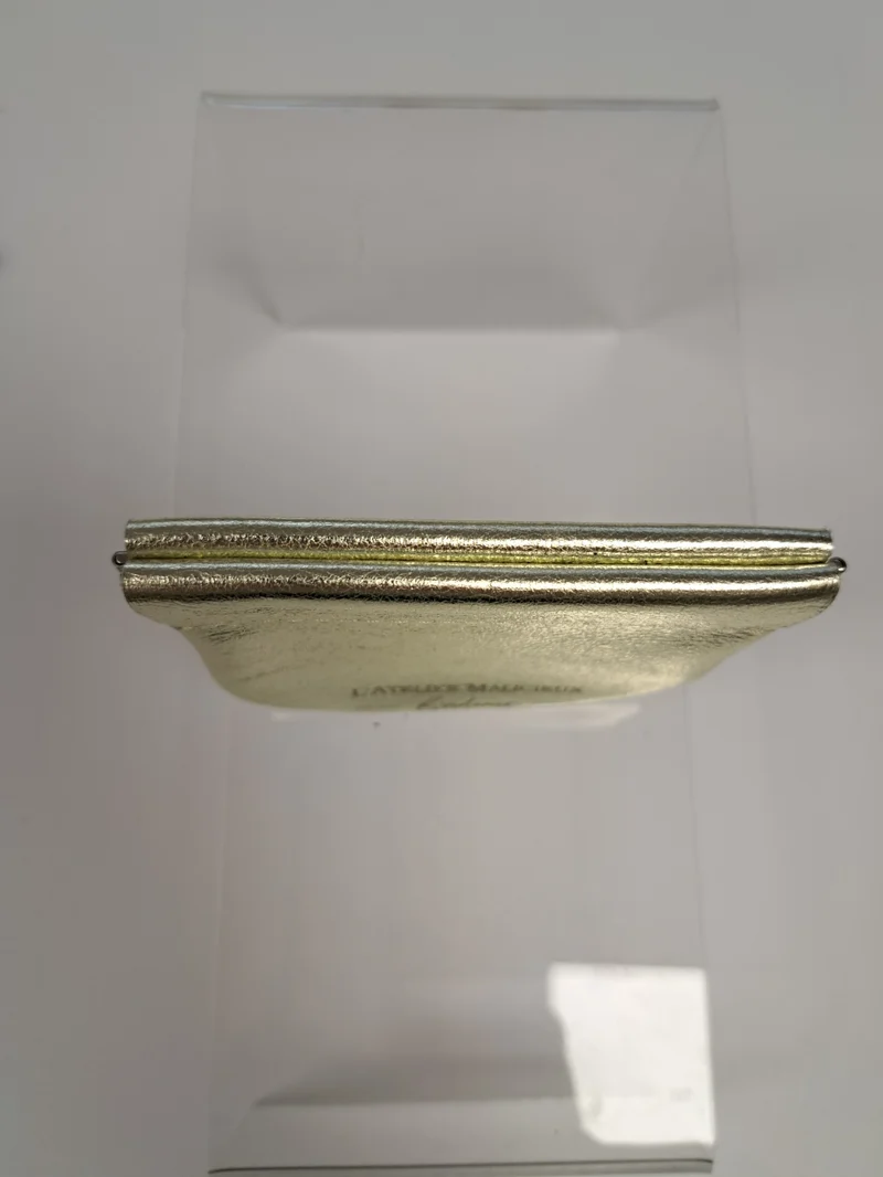Porte monnaie en cuir doré "LE FLOUZIER"