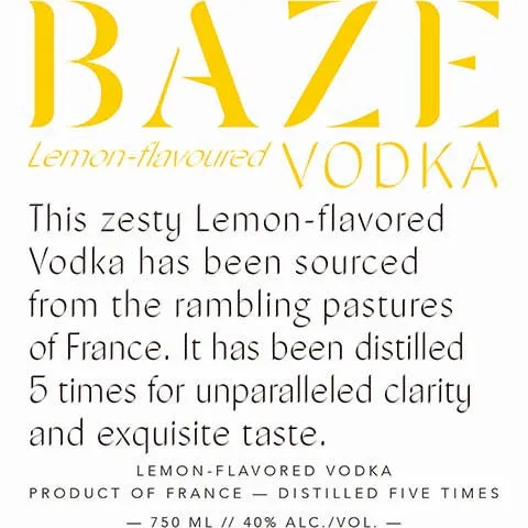 Baze Lemon Vodka