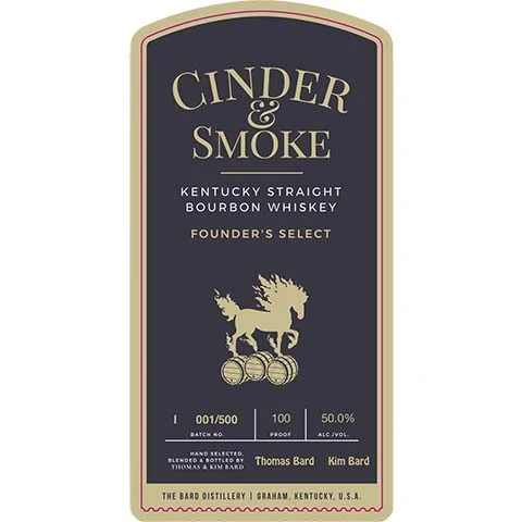 Cinder & Smoke Founder's Select Kentucky Straight Bourbon Whiskey