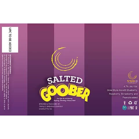 Triple C Salted Goober Gose Style Ale