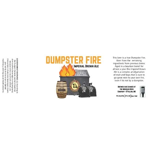 Missouri Dumpster Fire Imperial Brown Ale Barrel Bourbon Aged