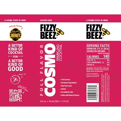 Fizzy Beez Cosmo Sparkling Cocktail
