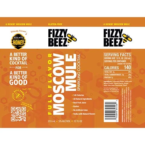 Fizzy Beez Moscow Mule Sparkling Cocktail