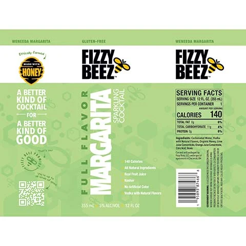 Fizzy Beez Margarita Sparkling Cocktail