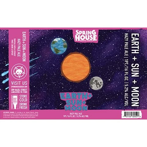 Spring House Earth + Sun + Moon Hazy Pale Ale