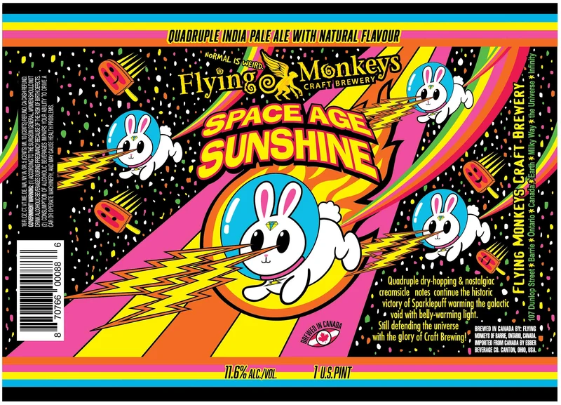 Flying Monkeys Space Age Sunshine Quadruple IPA