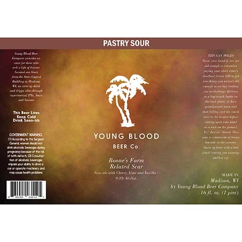 Young Blood Boone's Farm Related Scar Sour Ale