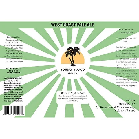 Young Blood Mark it Eight Dude Pale Ale